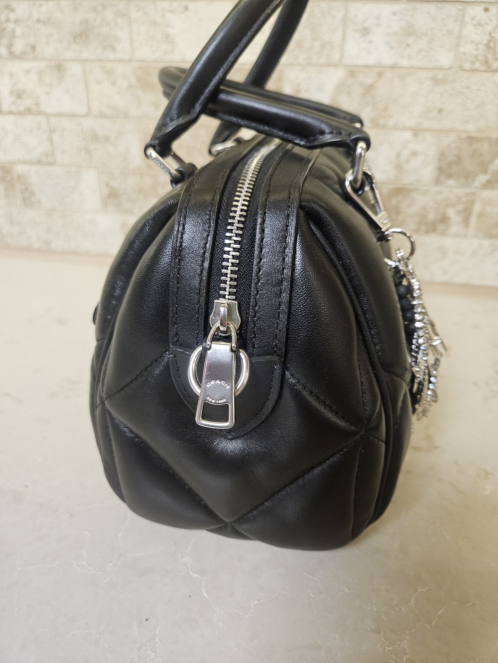 Coach Medium Rowan Satchel in Quilted Black - Picture 3 of 9